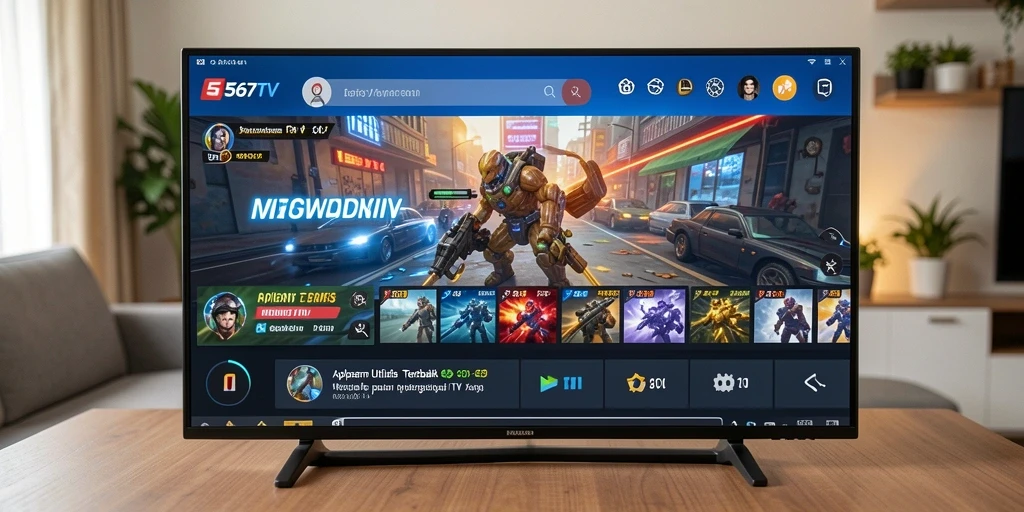 Tampilan antarmuka 567TV yang memudahkan pengelolaan TV.