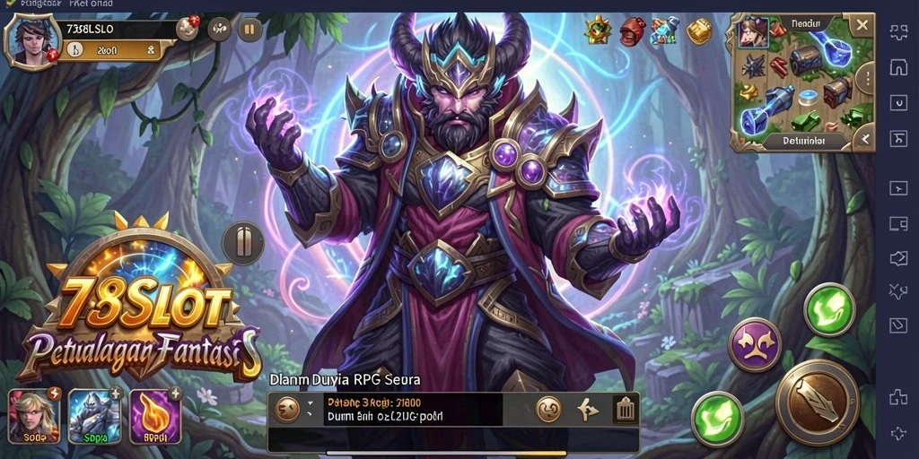 Screenshot gameplay RPG yang menampilkan aksi seru dalam 738SLOT.