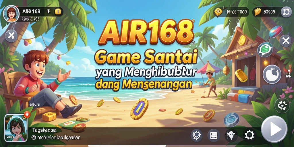 Tampilan screenshot utama AIR168 menampilkan gameplay yang ceria dan menyenangkan.