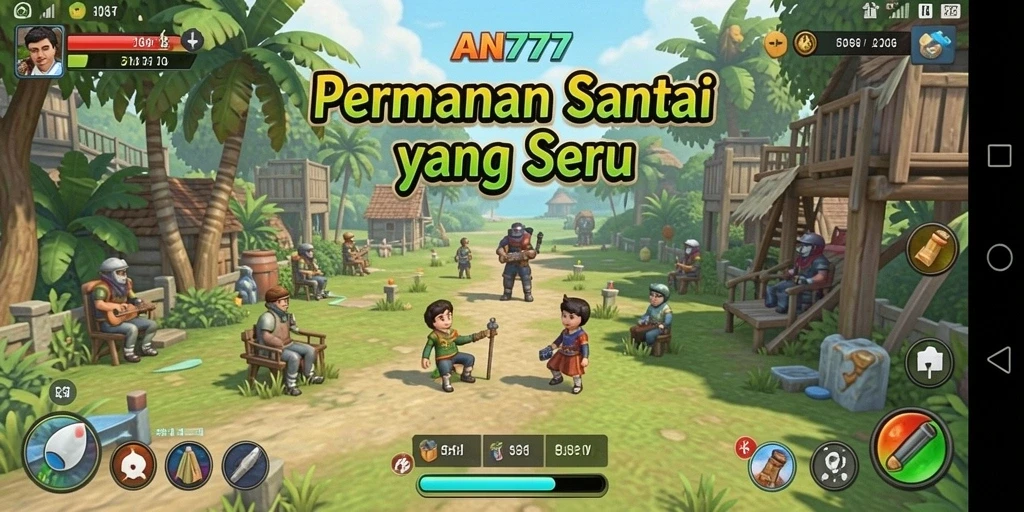 Screenshot AN777 menampilkan gameplay santai yang menghibur.