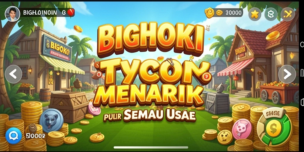 Tangkapan layar gameplay BIGHOKI menampilkan suasana manajemen bisnis yang menegangkan.