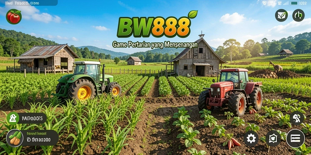 Tampilan gameplay BW888 yang menarik dan penuh warna saat bertani.