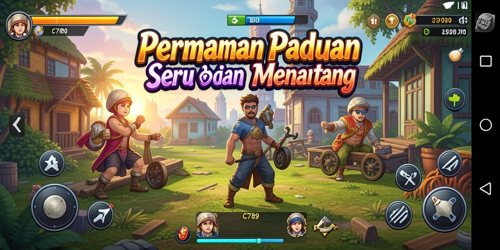 Tampilan gameplay seru dari C789 dengan tantangan paduan warna.