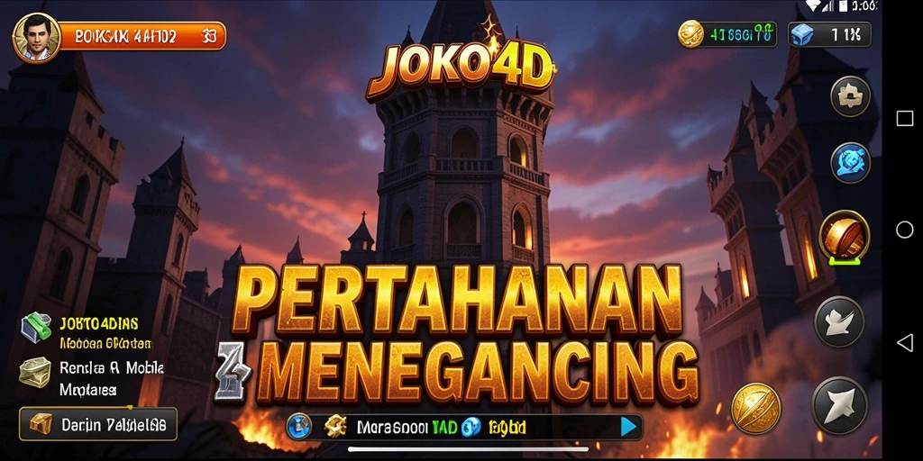 Tangkapan layar gameplay JOKO4D yang menarik dengan menara bertempur.