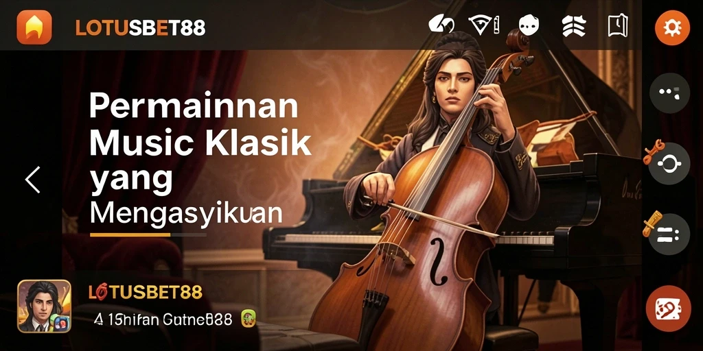 Tampilan grafis <strong>LOTUSBET88</strong> saat bermain musik yang seru.