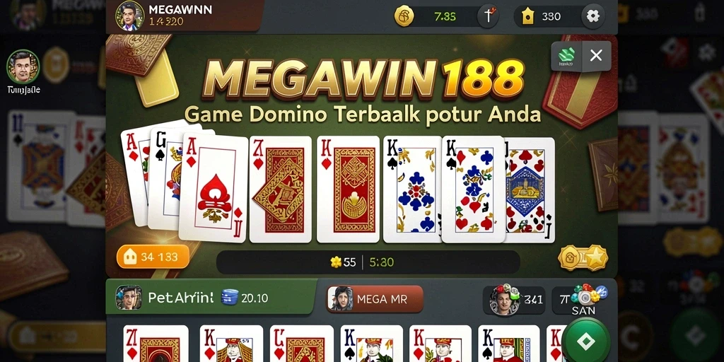 Screenshot gameplay MEGAWIN188 menampilkan keseruan bermain Domino.