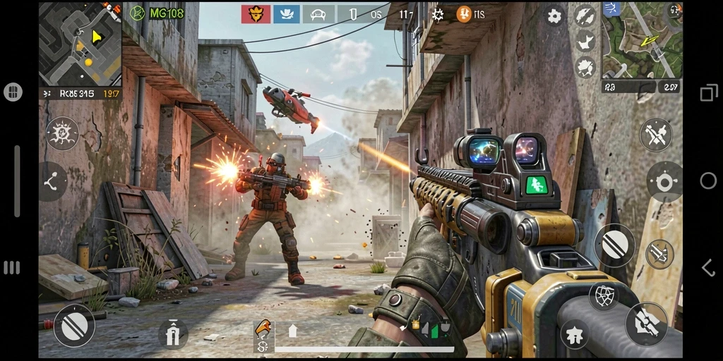Tangkapan layar gameplay MG108 yang penuh aksi dan menegangkan.
