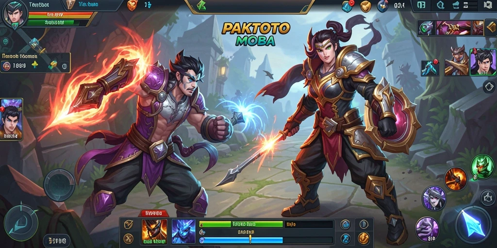 Screenshot gameplay PAKTOTO menampilkan pertarungan seru antar pemain.