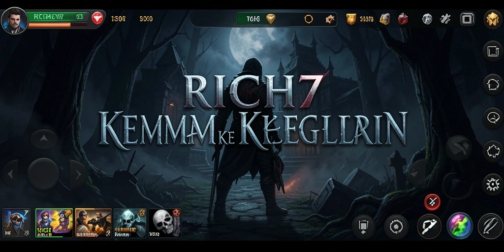 Menampilkan gameplay di atmosfer gelap dan mencekam dalam RICH7.