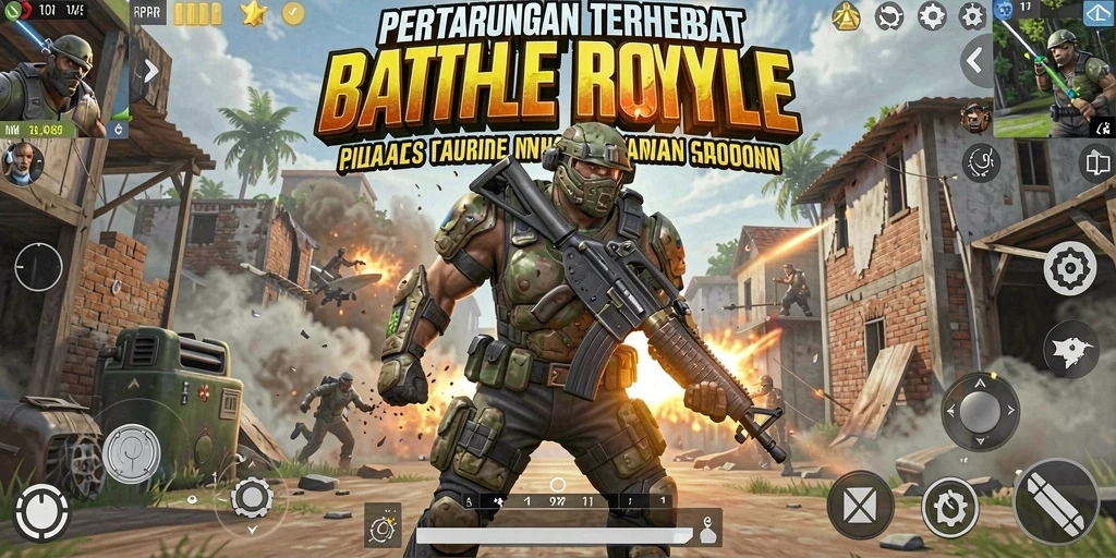 Screenshot gameplay RPRR dengan aksi pertarungan intens.