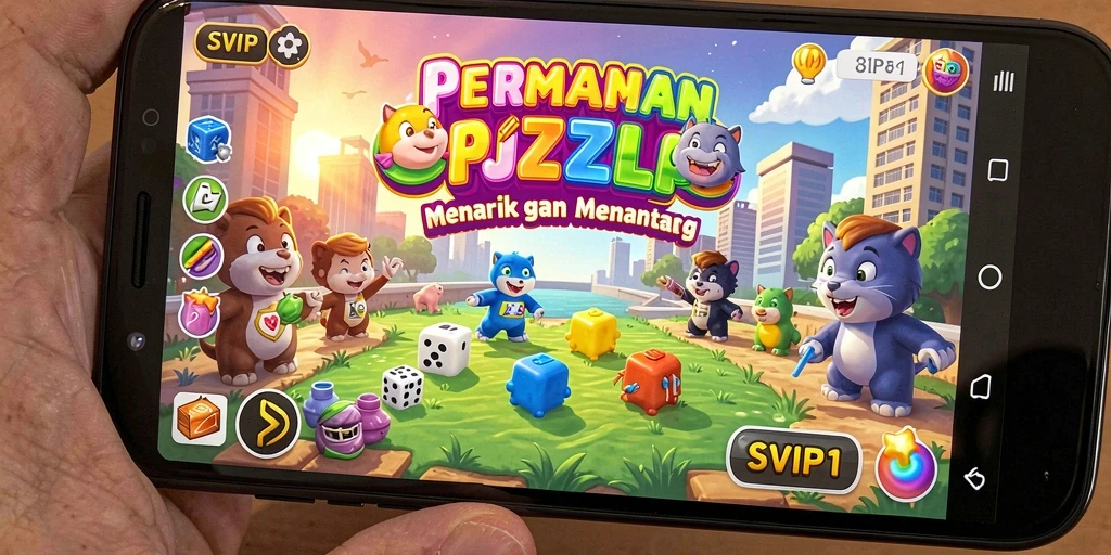Tampilan gameplay SVIP1 yang penuh warna dan menantang.
