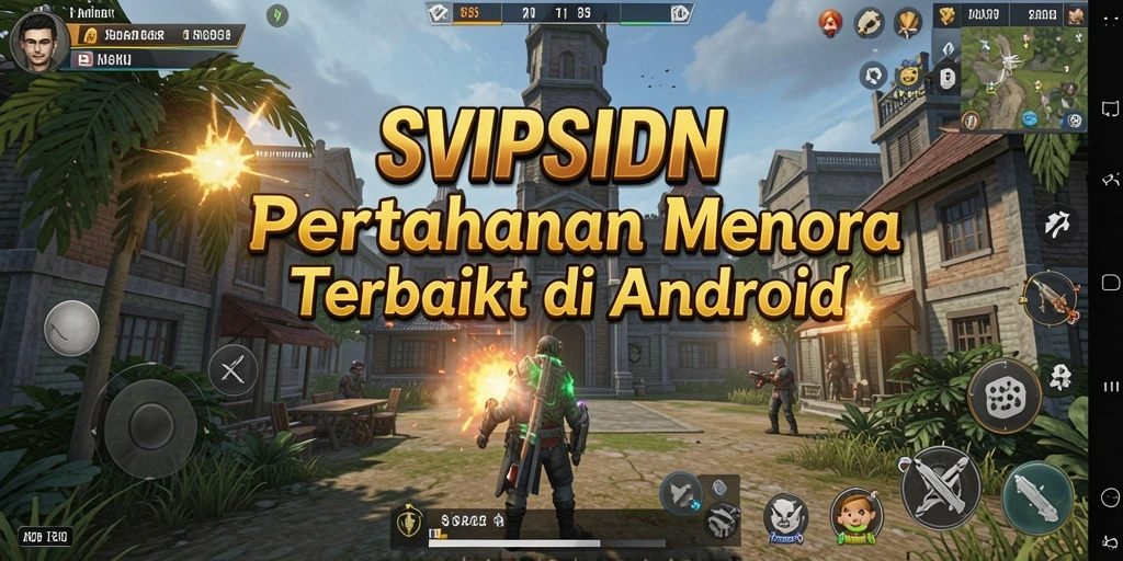 Screenshot gameplay SVIPSIDN menampilkan aksi menara pertahanan yang menarik.