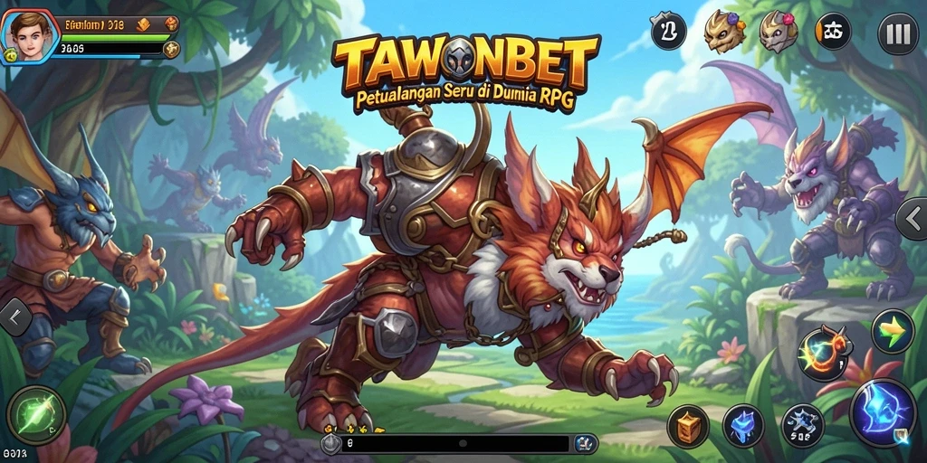 Tampilan menakjubkan dari gameplay RPG TAWONBET.