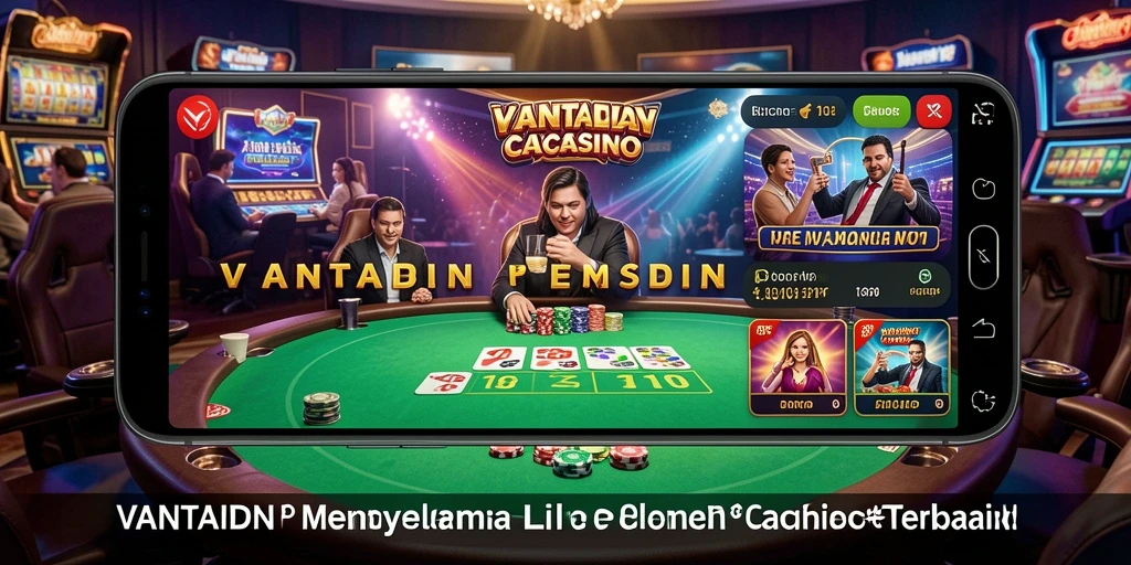 Screenshot gameplay VANTAIDN yang menunjukkan dealer langsung dalam aksi.