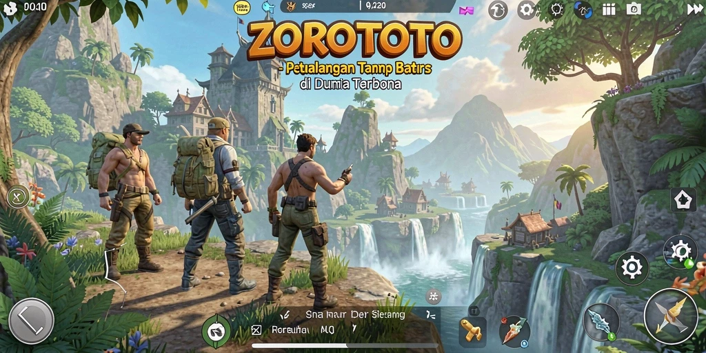 Tangkapan layar menampilkan eksplorasi dunia terbuka yang menakjubkan di ZOROTOTO.